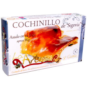 Cuarto de cochinillo asado en su jugo